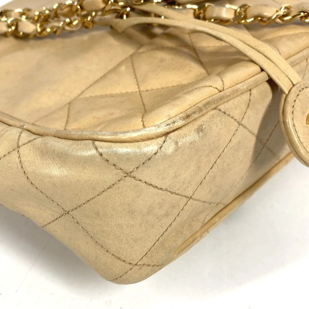 CHANEL Vintage Cream Leather Logo Shoulder Bag - Picture 6 of 16